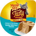 Meow Mix Tasty Layers Chicken And Tuna Recipe Stuffed With Real Chicken